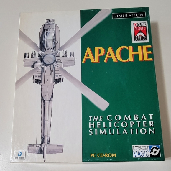 Apache The Combat Helicopter Simulation PC CD-ROM Game Big Box Complete - Picture 2 of 9